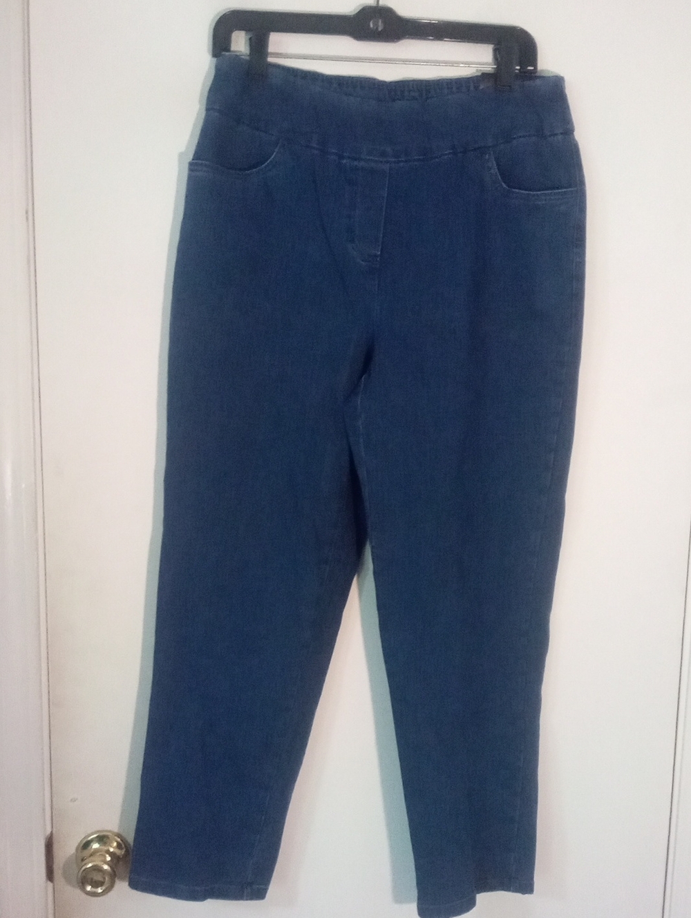 * Alfred Dunner Blue Pull-On Slim Jeans 10 P 10 Petite Stretch